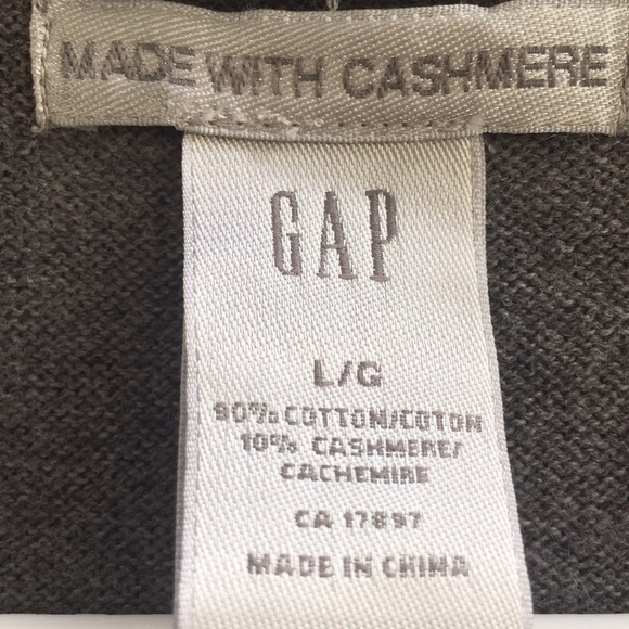 GAP MEN GREY AND BLUE CARDIGAN SWEATER SIZE L - Picture 5 of 5